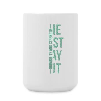 Der beste Ausweg aus Robustheit und Festigkeit - Große Tasse 440 ml - Weiß - Vorne