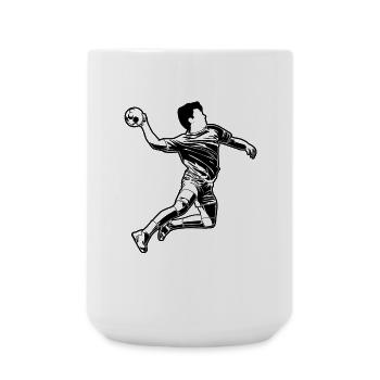 Handball Player Graphics - Large Mug 440 ml - white - Front