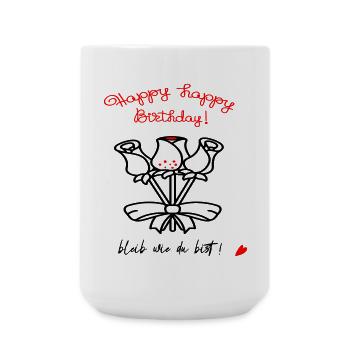 Bon anniversaire - Grande tasse 440 ml - blanc - Devant