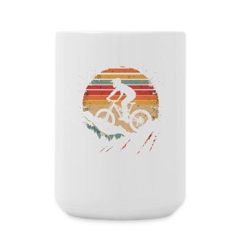 Cycliste Look Vintage - Grande tasse 440 ml - blanc - Devant