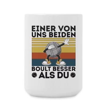 L’un de nous deux boult - bouler petanque - Grande tasse 440 ml - blanc - Devant
