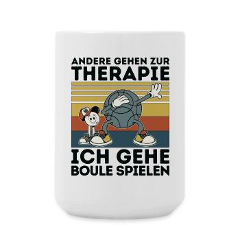 Others go to therapy boules petanque balls - Large Mug 440 ml - white - Front
