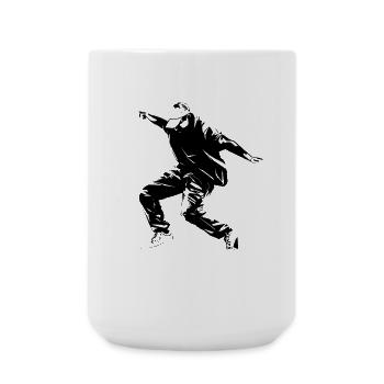 Graphismes de breakdance - Grande tasse 440 ml - blanc - Devant