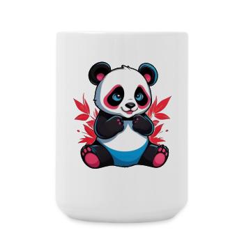 Panda Bär - Große Tasse 440 ml - Weiß - Vorne