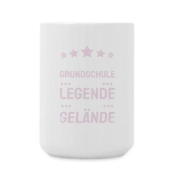 Grundschule Geschafft 2026 Grundschule Abschied - Große Tasse 440 ml - Weiß - Vorne