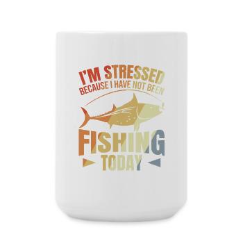 Fishing Motivation Saying - Large Mug 440 ml - white - Front