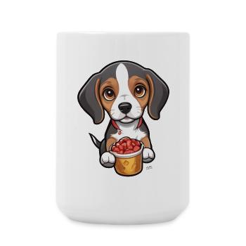 Tiny Beagle Pup - Large Mug 440 ml - white - Front