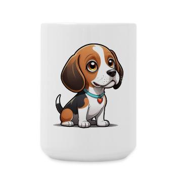 Beagle Heart Pup - Large Mug 440 ml - white - Front