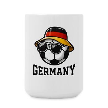 Fußball Deutschland Fan Flagge Team Mannschaft - Große Tasse 440 ml - Weiß - Vorne