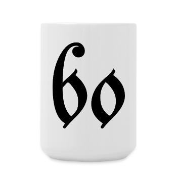 60. 60 YEARS. 60th ANNIVERSARY. 60TH BIRTHDAY. - Large Mug 440 ml - white - Front
