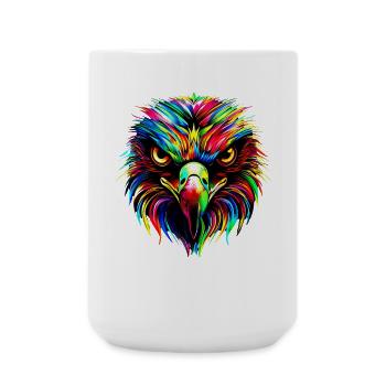 Eagle Pop Art Bright Colors Golden Eagle White-tailed Eagle - Large Mug 440 ml - white - Front