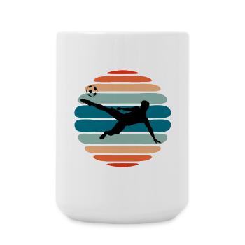Soccer Goalkeeper Silhouette Retro - Large Mug 440 ml - white - Front