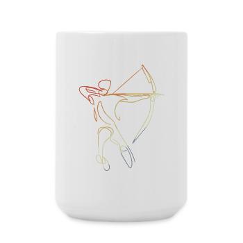 Vintage Bogenschütze - Große Tasse 440 ml - Weiß - Vorne