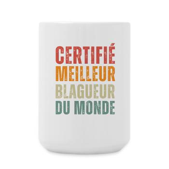 ZERTIFIZIERTER BESTER JOKER DER WELT - Große Tasse 440 ml - Weiß - Vorne