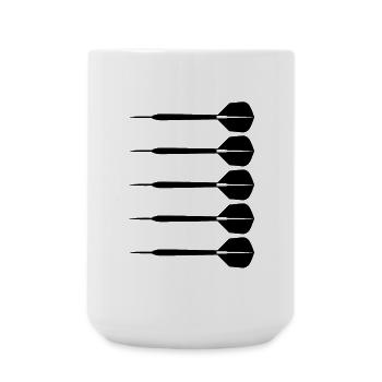 Dart Drawing - Large Mug 440 ml - white - Front