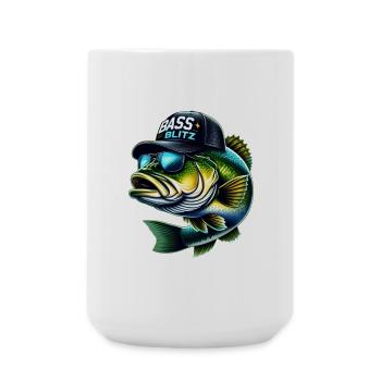 Blitz de bar rayé - Grande tasse 440 ml - blanc - Devant