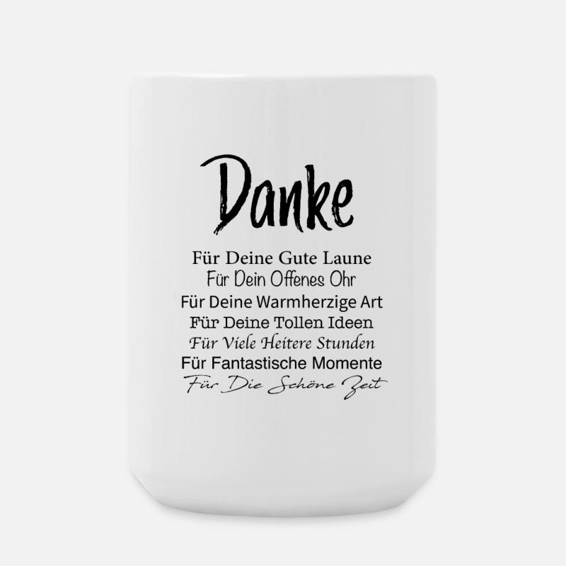 Kollegen Arbeitkollegen Danke Dankeschon Geschenke - Große Tasse 440 ml - Weiß