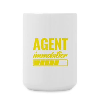 Bald Immobilienmakler bitte warten - Große Tasse 440 ml - Weiß - Vorne