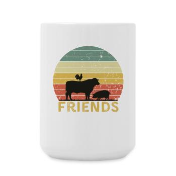 Farmyard Animal Friendship Design - Large Mug 440 ml - white - Front