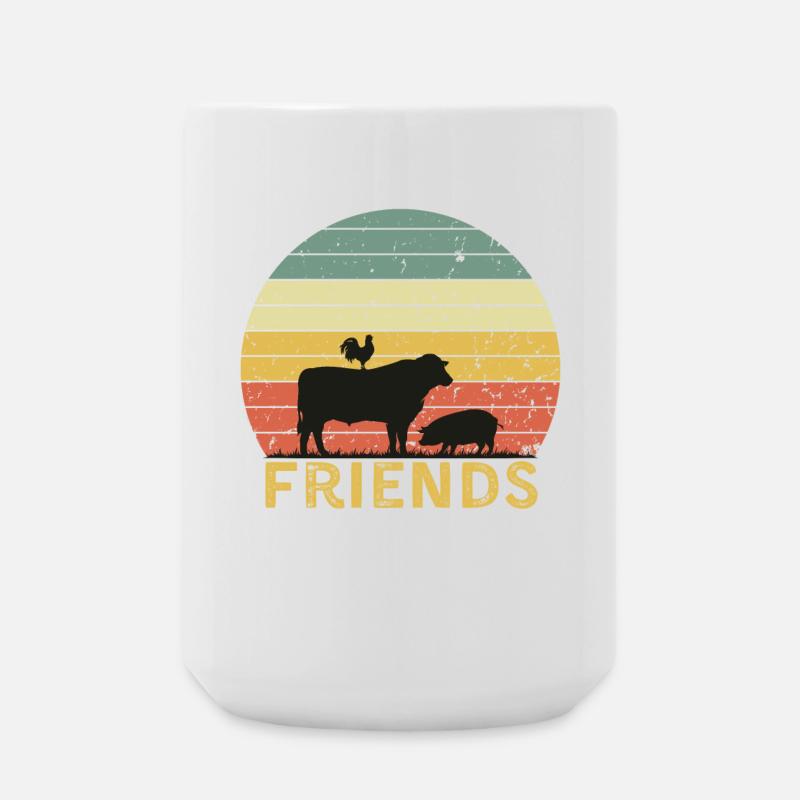 Conception d’amitié d’animaux de basse-cour - Grande tasse 440 ml - blanc