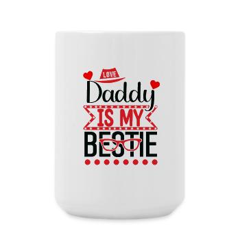 Bester Papa - Große Tasse 440 ml - Weiß - Vorne