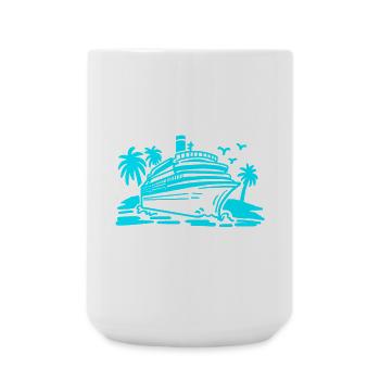 Flitterwochen Kreuzfahrt Urlaub - Große Tasse 440 ml - Weiß - Vorne