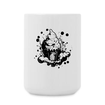 Cornet de crème glacée Dessin - Grande tasse 440 ml - blanc - Devant