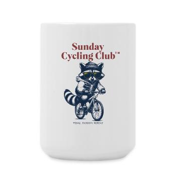 Sunday Cycling Club Raccoon - Large Mug 440 ml - white - Front