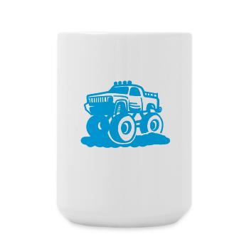 Monstertruck Vater - Große Tasse 440 ml - Weiß - Vorne