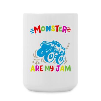 Monster Truck - Große Tasse 440 ml - Weiß - Vorne