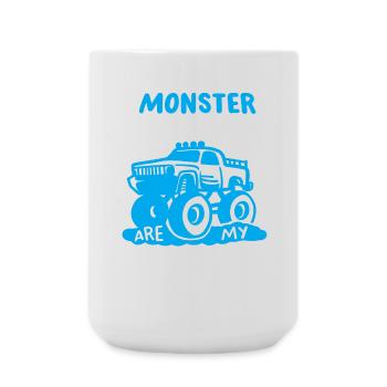 Monstertruck Truck - Große Tasse 440 ml - Weiß - Vorne