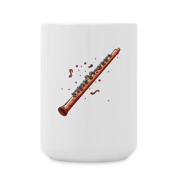 Flûte graphique - Grande tasse 440 ml - blanc - Devant