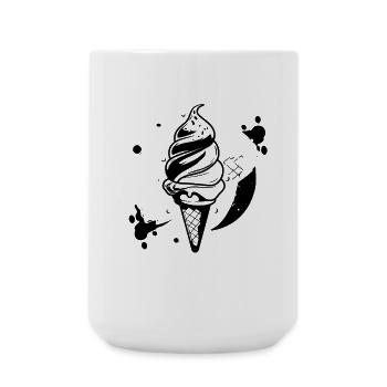 Graphique de crème glacée - Grande tasse 440 ml - blanc - Devant