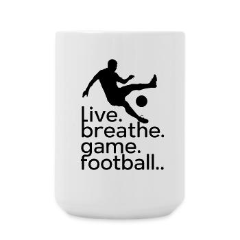 Fußball - Große Tasse 440 ml - Weiß - Vorne