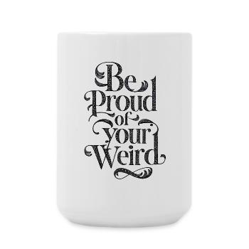 Style sophistiqué, glamour et confiant - Grande tasse 440 ml - blanc - Devant