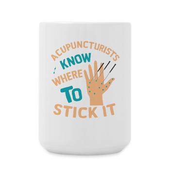 Acupuncture - Large Mug 440 ml - white - Front