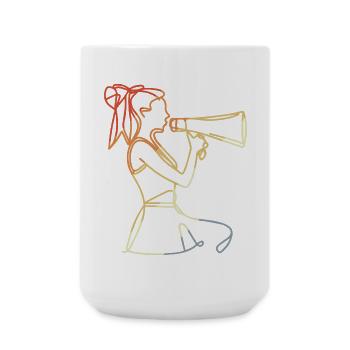 Cheerleader Vintage Look - Large Mug 440 ml - white - Front