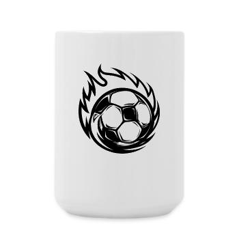 Fußball Cartoon Stil - Große Tasse 440 ml - Weiß - Vorne
