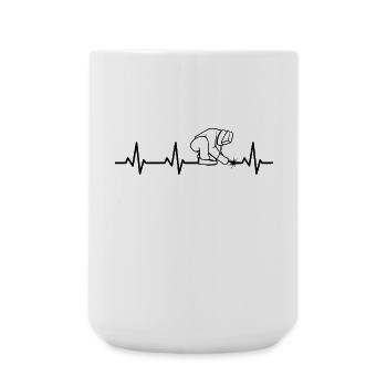 Welder Heart Line - Large Mug 440 ml - white - Front