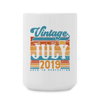 July 2019, July 2019 Birthday Gift. - Large Mug 440 ml - white - Front