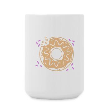 Donut Feinschmecker Donut Wortspiel - Große Tasse 440 ml - Weiß - Vorne
