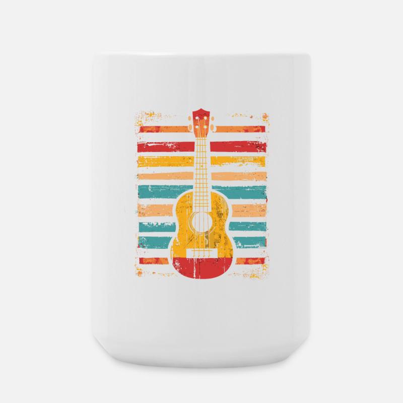 Ukulele Graphics - Large Mug 440 ml - white