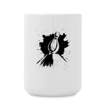 Bowling Zeichnung - Große Tasse 440 ml - Weiß - Vorne
