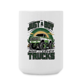 Design unique de monster truck et de jingler - Grande tasse 440 ml - blanc - Devant