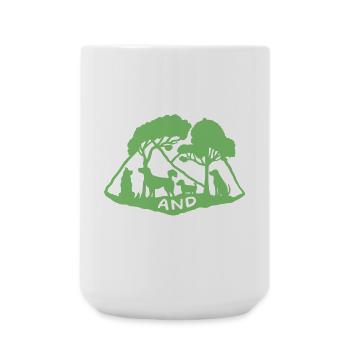 Hundeliebhaber Wanderer - Große Tasse 440 ml - Weiß - Vorne