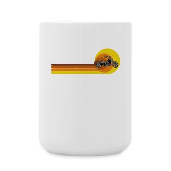 Trike Trikefahrer Motortrike Vintage Trike Bike - Große Tasse 440 ml - Weiß - Vorne