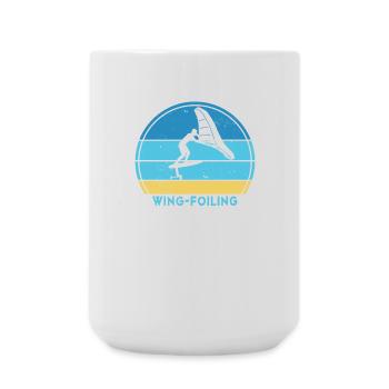 Wingfoil Surfer Hydrofoil Kitefoil Wingsurf - Large Mug 440 ml - white - Front