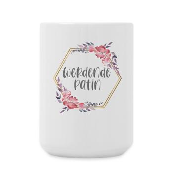 Boho werdende Patin Geschenk - Große Tasse 440 ml - Weiß - Vorne