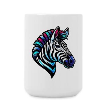Zebra - Große Tasse 440 ml - Weiß - Vorne