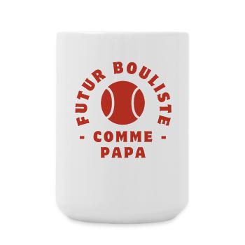 Künftiger Bowler wie Papa - Große Tasse 440 ml - Weiß - Vorne
